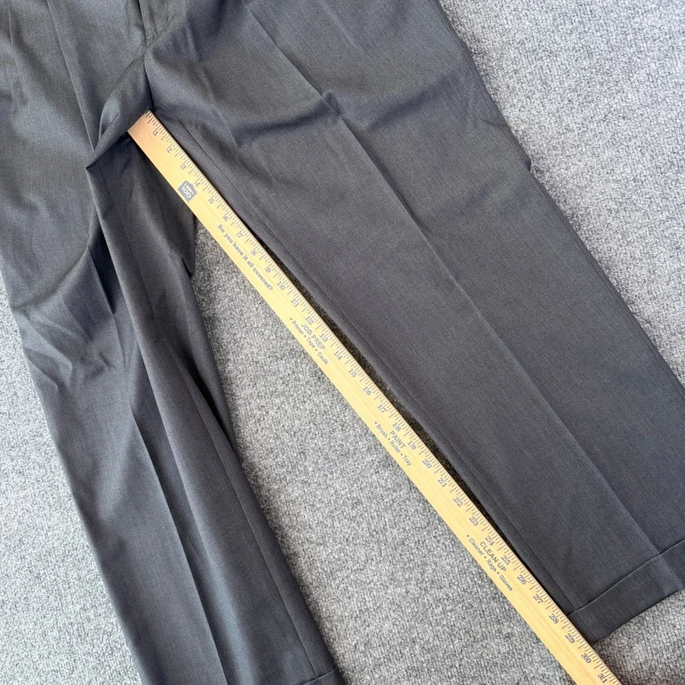 Lauren Ralph Lauren Pants Mens 36x30 Gray Pleated Cuffed Rayon Flowy Trousers
